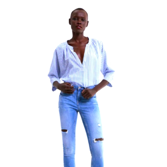 ZARA THE MULTIDAMAGES SKINNY JEANS